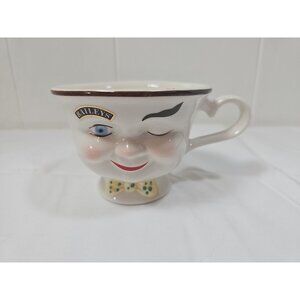 Vintage 1996 Mrs Baileys Irish Cream Yum Winking Lady Face Coffee Mug.